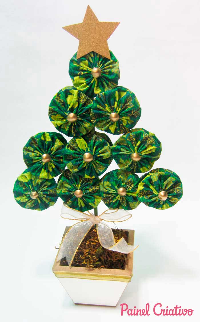 Como Fazer Árvore de Natal com Fuxico | Painel Criativo