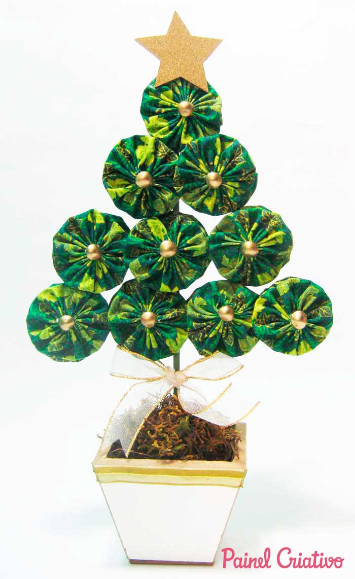 Como Fazer Árvore de Natal com Fuxico | Painel Criativo