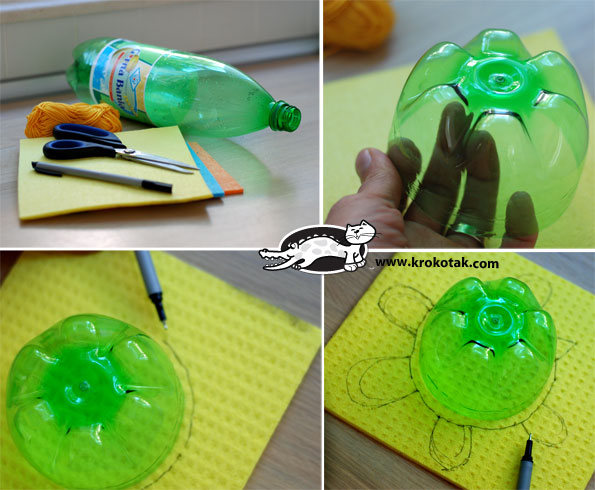 como fazer brinquedo reciclado tartaruguinha garrafa pet eva criancas 1