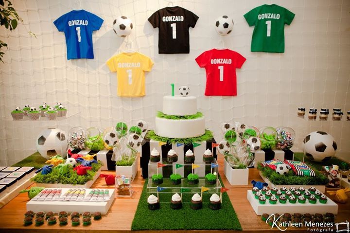 ideias festa aniversario infantil futebol meninos 1